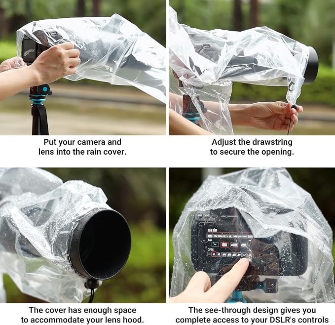 DSLR Camera Rain Cover JJC Rain Coat Sleeve Protector - Image 5