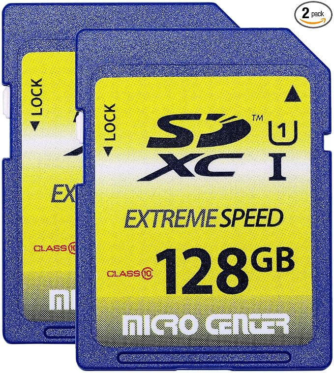 INLAND 128GB SD Card Class 10 SDXC Flash Memory Card Full Size SD Chip USH-I U1 by INLAND
