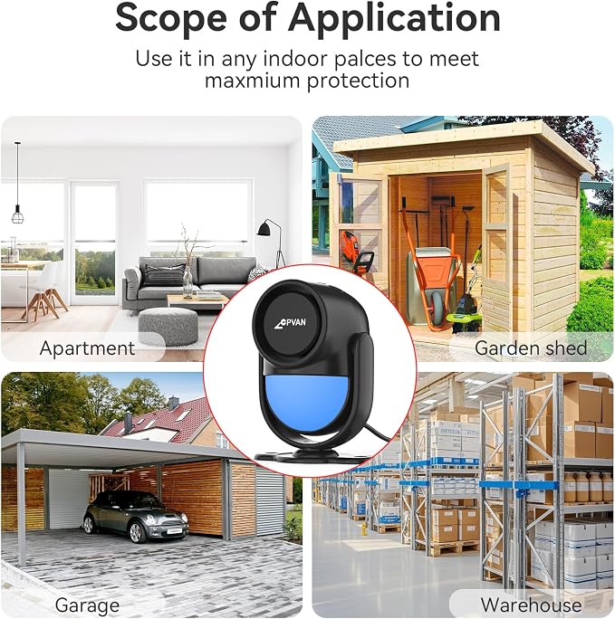 CPVAN WiFi Motion Sensor Alarm, 125dB Smart PIR Motion Detector - Image 6
