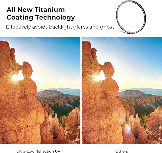 K&F CONCEPT 43mm Ultra-Low Reflectivity MCUV Lens Protection Filter 28 - Image 3