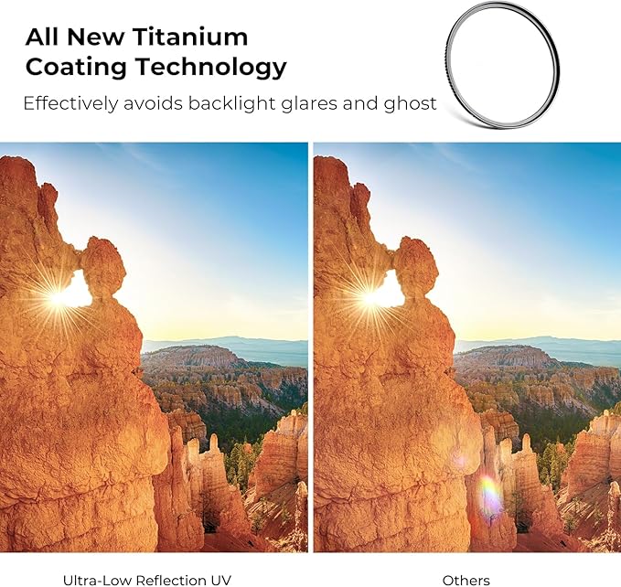 K&F CONCEPT 62mm Ultra-Low Reflectivity MCUV Lens Protection Filter 28 - Image 3