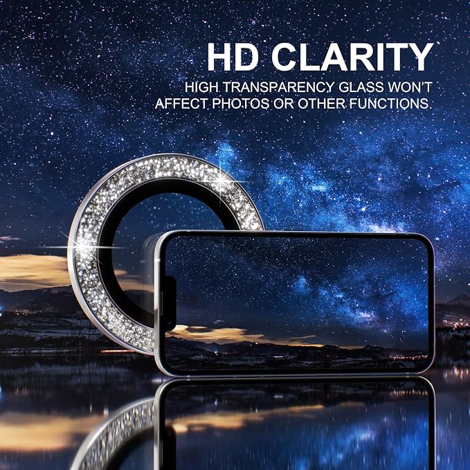 Choiche Compatible for iPhone 14 /iPhone 14 Plus Camera Lens Protector Bling - Image 5