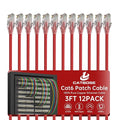 3 Feet Cat6 Patch Cables, Solid Pure Copper Patch Cord, Cat 6 Ethernet Cable by CatBose