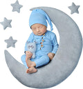 IGMaryBox Baby Moon Star Pillow Infant Posing Pillow Newborn Photography Prop by IGMaryBox