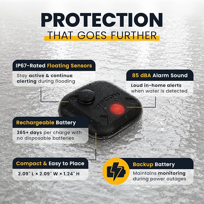 Zircon Leak Alert 360 Smart Water Leak Detector Kit - Image 3