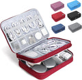 Large Electronic Organizer Travel Case, Double Layer Tech Accessories Bag by Unknown