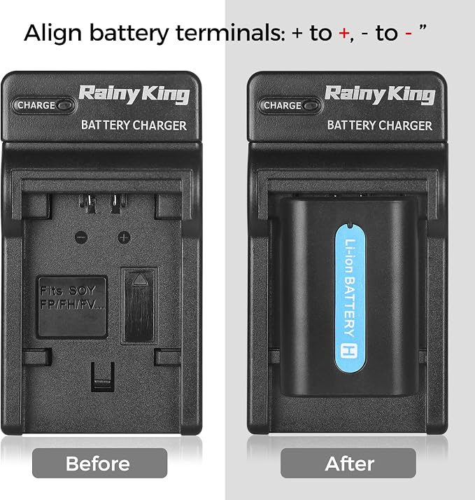 NP-FH50 Battery Charger for Sony NP-FP30 - Image 6