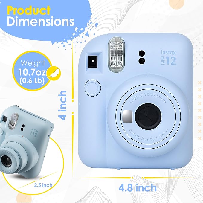 Fujifilm Instax Mini 12 Instant Camera Mint Green and Fuji Film Value Pack - Image 8