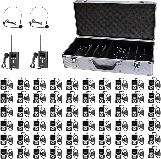 Retekess T130S Tour Guide Headsets, Tour Guide Microphone and Speaker, Upgraded by Retekess