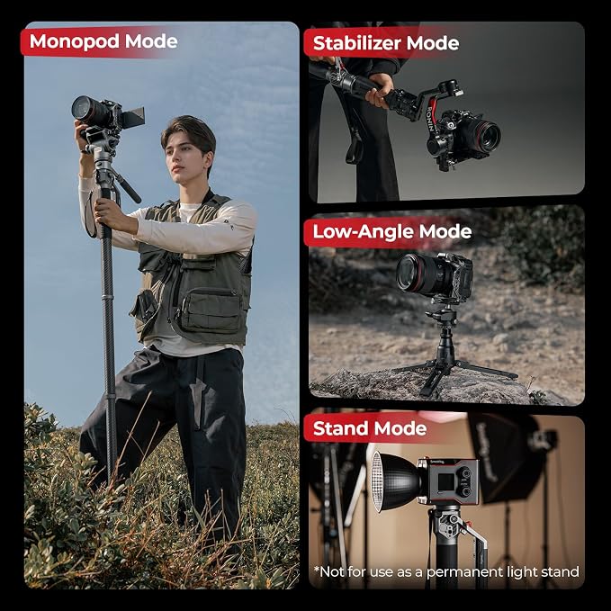 SmallRig 175cm / 68.9" Carbon Fiber Video Monopod - Image 8