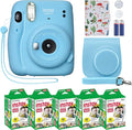 Fujifilm Instax Mini 11 Instant Camera Sky Blue + Custom Case Fuji Film Value by FUJIFILM