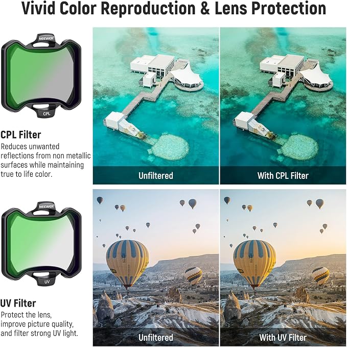 NEEWER Snap On ND&UV&CPL Filter Set Compatible - Image 5