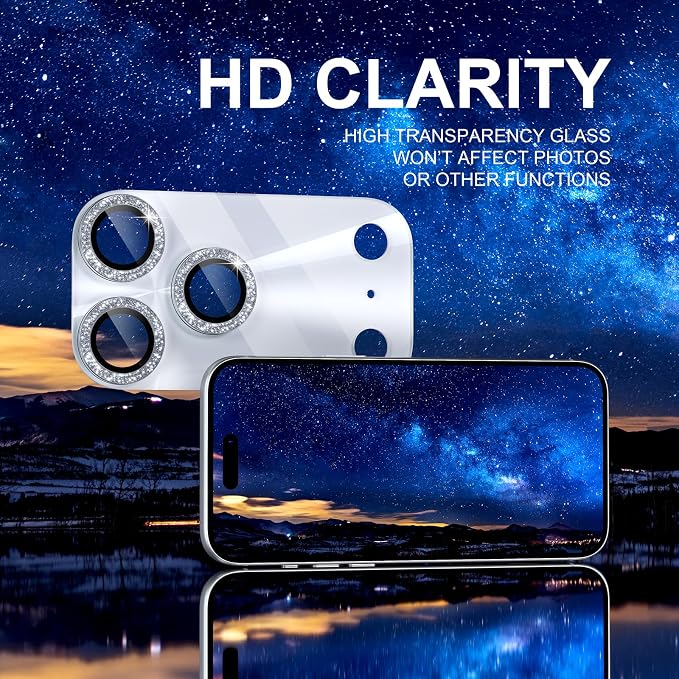 Choiche Compatible for iPhone 17 Pro Max Camera Lens Protector, Bling Camera - Image 6