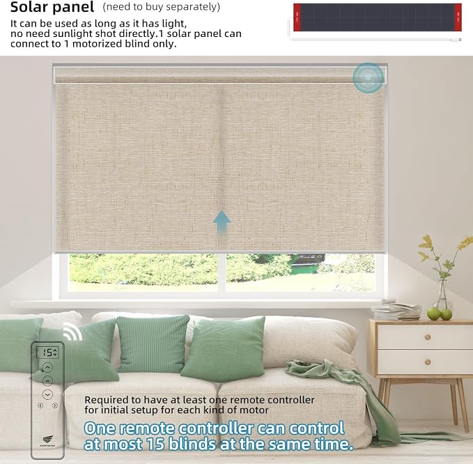 SmartWings Motorized Light Filtering Shades, Work - Image 5