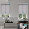 SmartWings 70% Light Filtering Motorized Roller Shades Work by SmartWings