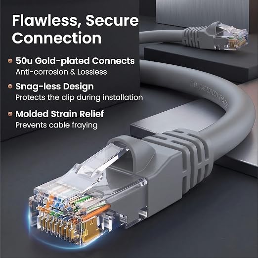 GEARit Cat 6 Ethernet Cable Cat6 Network Patch, Snagless Cord, Internet - Image 4