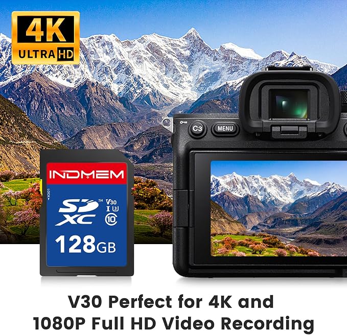 128GB SD Card 2Pack, High Speed up to 90M/S, SDXC UHS-I Memory Cards, Full HD & - Image 3