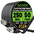 GEARit Cat 6 Outdoor Flat Ethernet Cable Direct Burial Rated LLDPE Jacket by GEARit