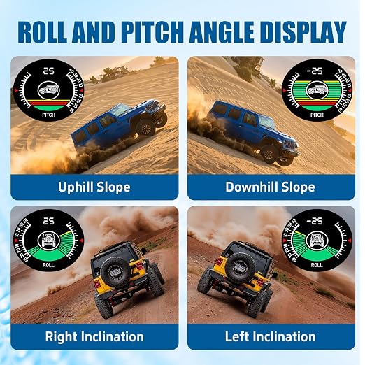 X50 Car Inclinometer for Off-Road Driving, 6-Axis Gyroscope, Two Alarm Modes - Image 2