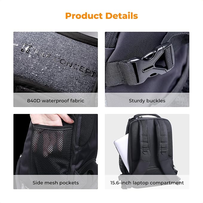 K&F CONCEPT Camera Backpack, 25L Large Capacity Camera Bag - Image 6