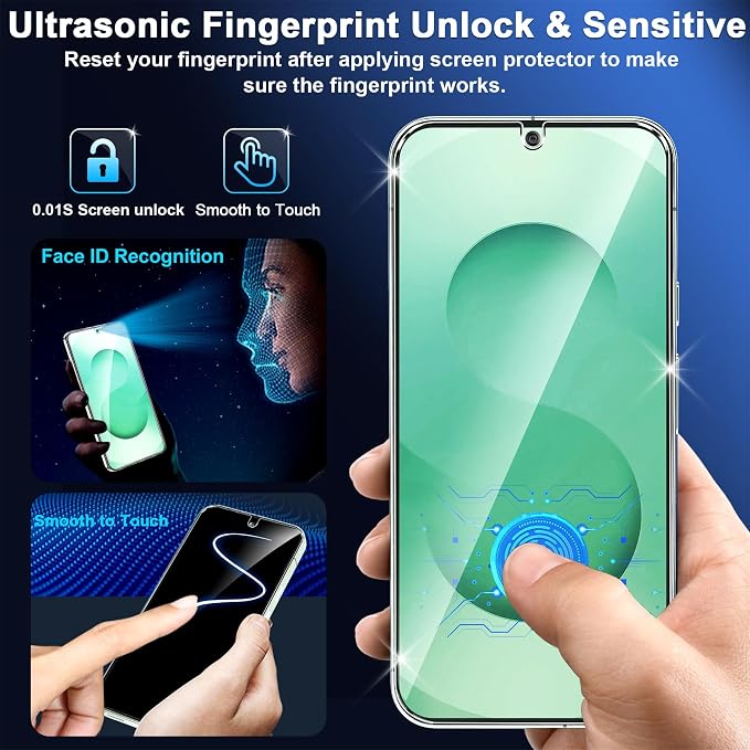 firtstnow 3 Pack for Samsung Galaxy S25 Screen Protector Tempered Glass + 3 - Image 7