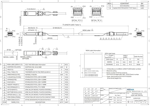 10Gtek 25G SFP28 SFP+ DAC Cable - Image 5