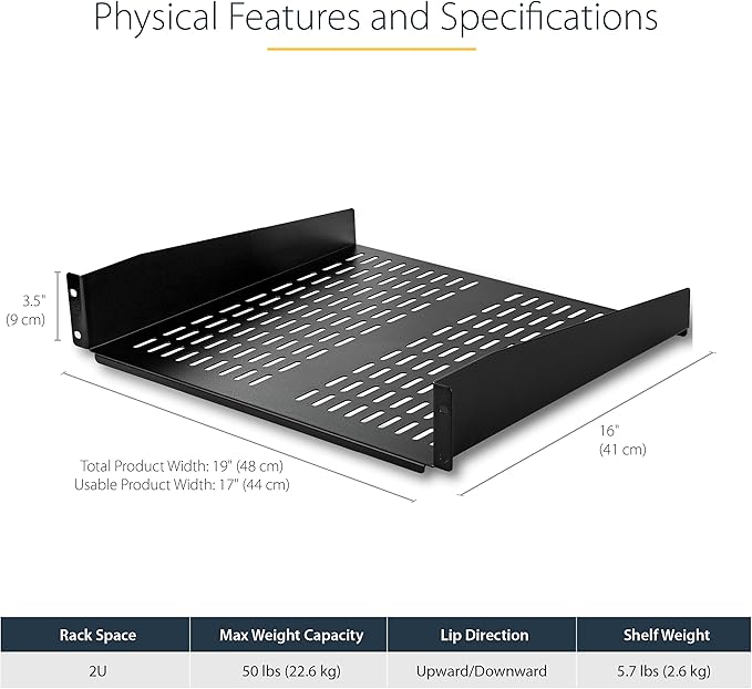 StarTech.com 2U Server Rack Shelf - Image 2