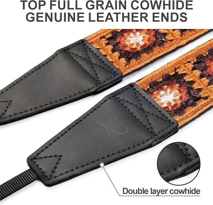 Padwa Lifestyle Yellow Crochet Camera Strap - Image 2