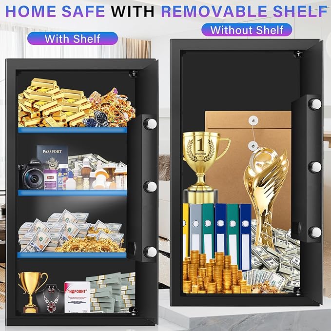 Tall Safe Box, Home Safe with Fireproof Waterproof Bag, 6.2 Cuft Anti-Theft - Image 5