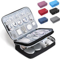Large Electronic Organizer Travel Case, Double Layer Tech Accessories Bag by Unknown