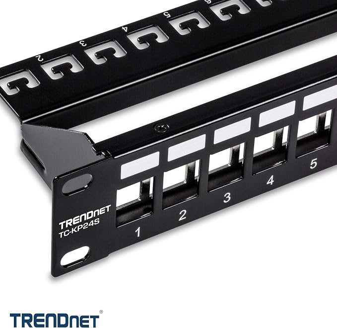 TRENDnet 24-Port Blank Keystone Shielded 1U Patch Panel, 1U 19" Rackmount - Image 6
