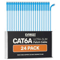 Everest Ultra Slim Cat6a Ethernet Patch Cables 10ft Blue by EverestMediaSolutions