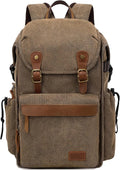 Vintage Canvas Camera Backpack for DSLR/Mirrorless & Drone, Waterproof by Tuceng