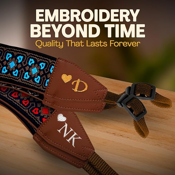 Art Tribute Custom Camera Strap Vintage Red - Image 4
