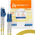 BEYONDTECH 1m LC to LC Fiber Patch Cable – UPC Single-Mode Duplex Fiber Optic by Beyondtech