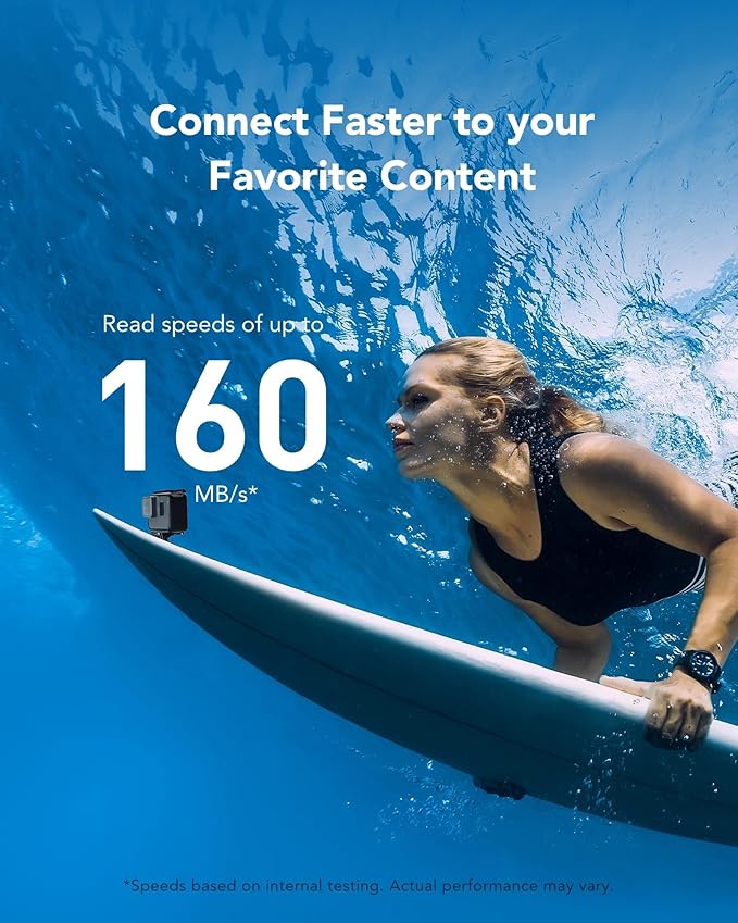 Lexar 128GB Blue Micro SD Card Up to 160MB/s, microSDXC UHS-I Memory Card - Image 3
