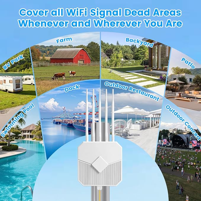 Outdoor WiFi 6 Extender, 2026 AX3000 Long Range Outdoor WiFi Extender Signal - Image 6