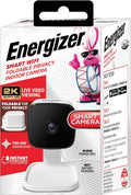 Energizer Smart 2K QHD Security Camera, Wired Indoor 2.4Ghz Wi-Fi Camera by Energizer
