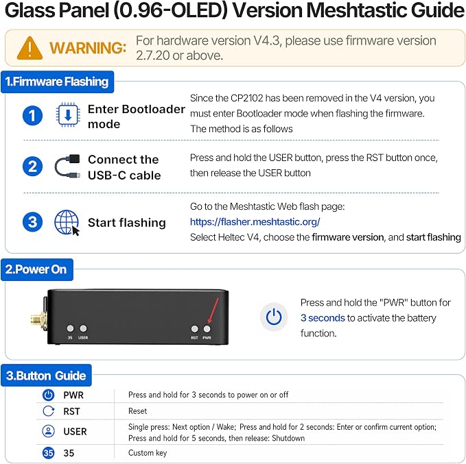 Heltec ESP32 LoRa V4 Development Board Tempered Glass Sensor Kit - Image 2