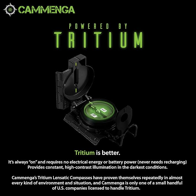 Cammenga Official US Military Tritium Lensatic Compass, Accurate Waterproof - Image 4