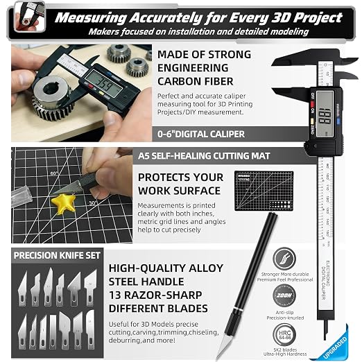76pcs 3D Printer Tools Kit for Model Finishing/Deburring/Drilling/Polishing - Image 6