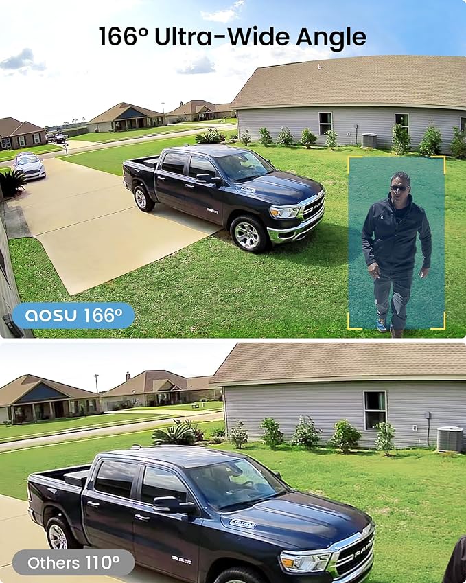 aosu Security Cameras Wireless Outdoor Home System, True 2K HD Night Vision - Image 5