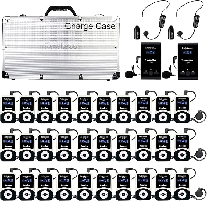 Retekess T130 Tour Guide System, Tour Guide Headsets by Retekess