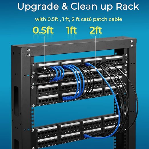 Rapink Patch Cables Cat6 0.5ft, Ethernet Patch Cable 10G, Cat 6 Patch Cable - Image 5
