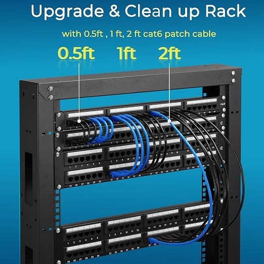Rapink Patch Cables Cat6 2ft, Ethernet Patch Cable 10G, Cat 6 Patch Cable - Image 5