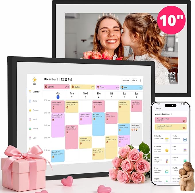 Digital Calendar 10 Inch Touch Screen, Electronic Calendar and Chore Chart by DragonTouch
