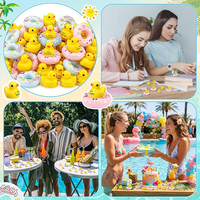 Skylety 30 Pcs Summer Resin Ducks Cruise Ducks - Image 6
