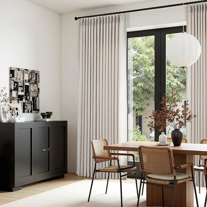 Memory Trained Pinch Pleated Curtains 92 Inches Long, Viral Linen Pinch Pleat - Image 3