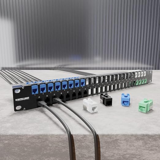 Intellinet 48-Port Blank 1U Keystone Patch Panel Rackmount – 19” Size - Image 2