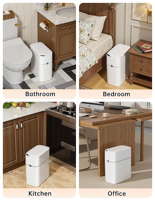 CTIME Touchless Automatic Bathroom Trash Can - Image 4